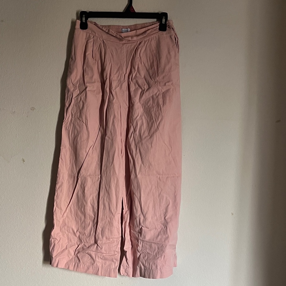 J.O.A. Blush Pink Wide-Leg Trousers